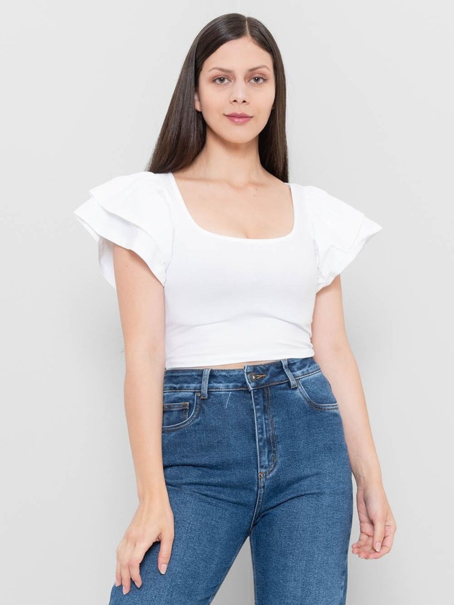 PINTO Crop Vuelos Square | Camisetas