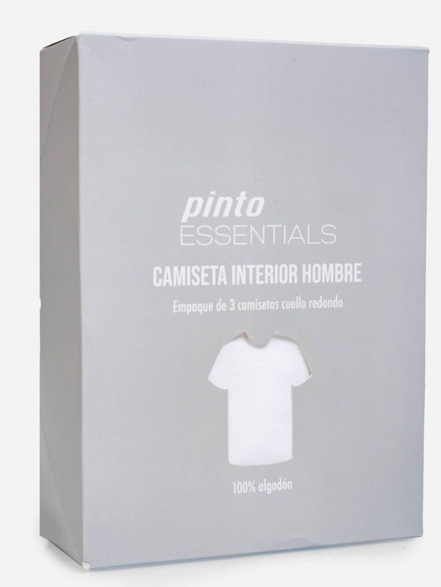 PINTO Camiseta Interior Cuello Redondo Pack 3 | Ropa Interior