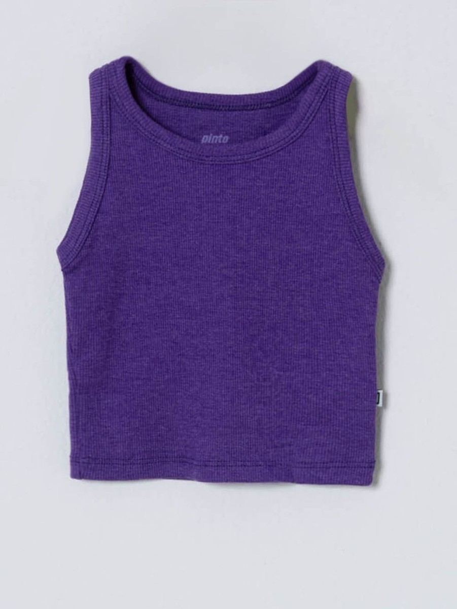 PINTO Crop Top Vivos Kids Morado Jaspe | Tops