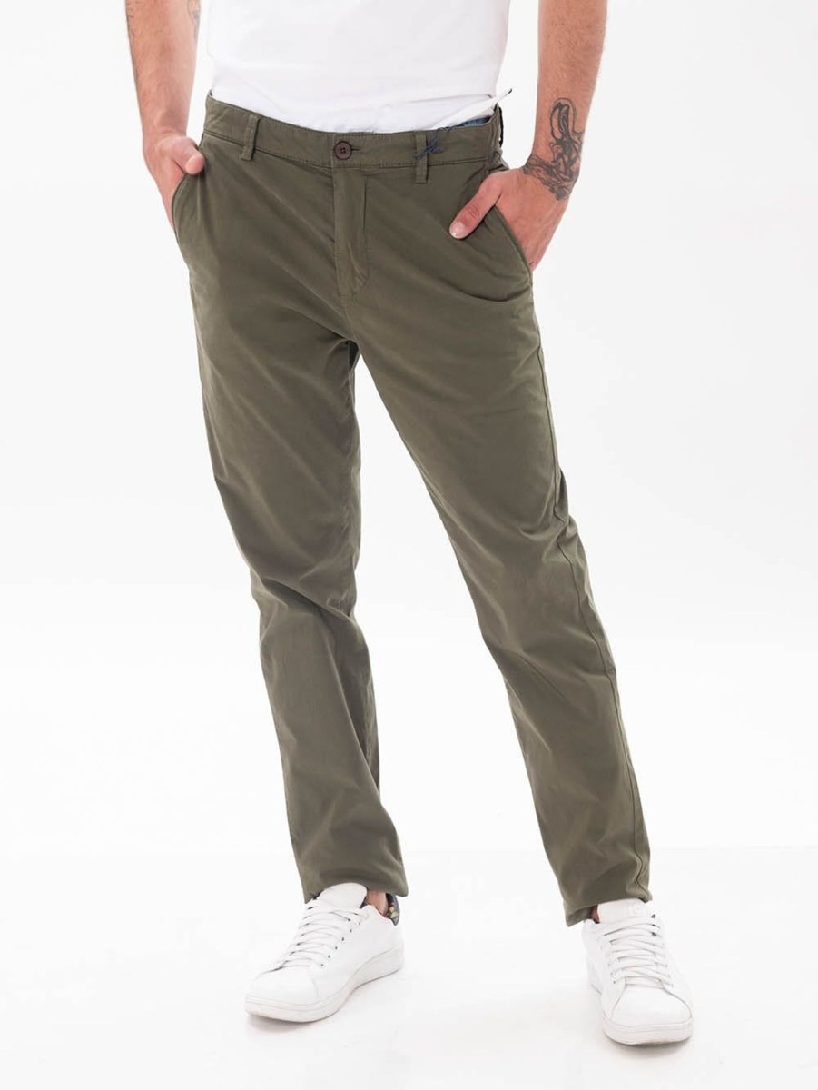 PINTO Pantalon Casual Sulfur Slim Fit Verde | Pantalones & Joggers