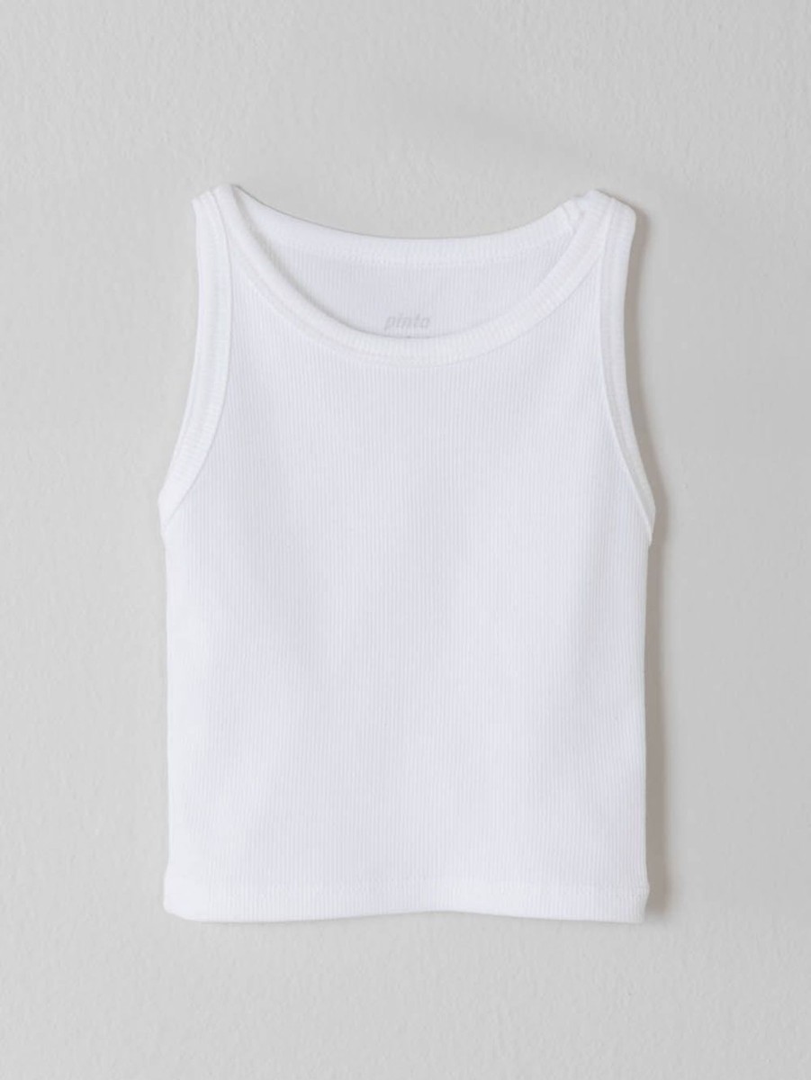 PINTO Crop Top Vivos Kids Blanco | Tops