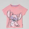 PINTO Camiseta Manga Incluida Est Disney Rosado Angel | Camisetas