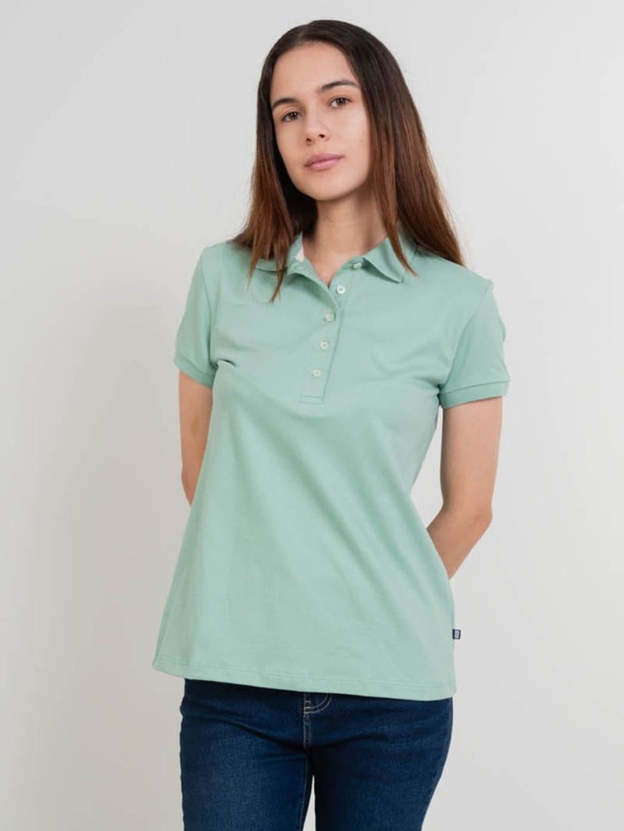 PINTO Polo Slim Con Aberturas En Los Lados Verde | Polos & Blusas