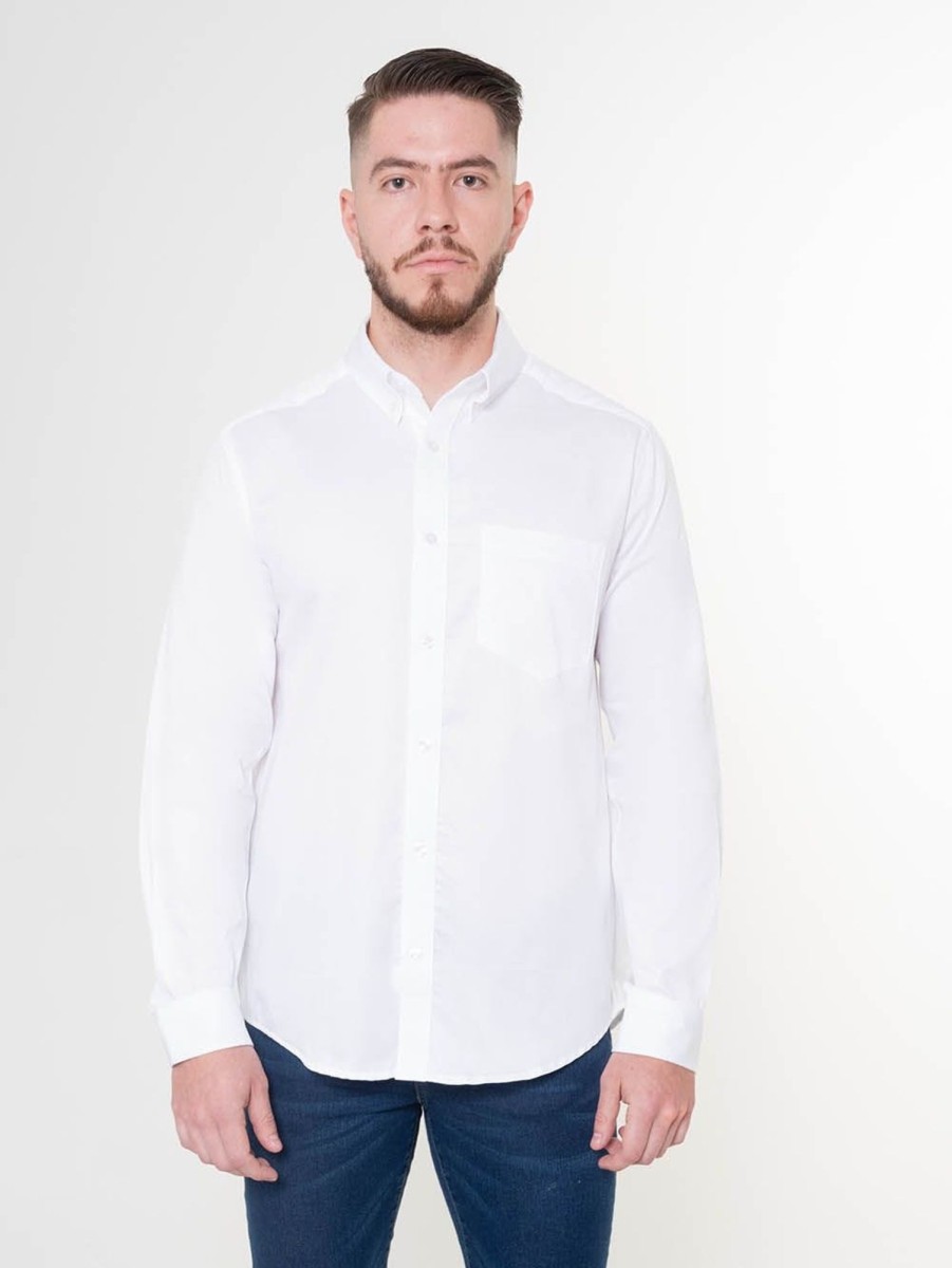 PINTO Camisa Classic Fit Blanco Textura | Camisas