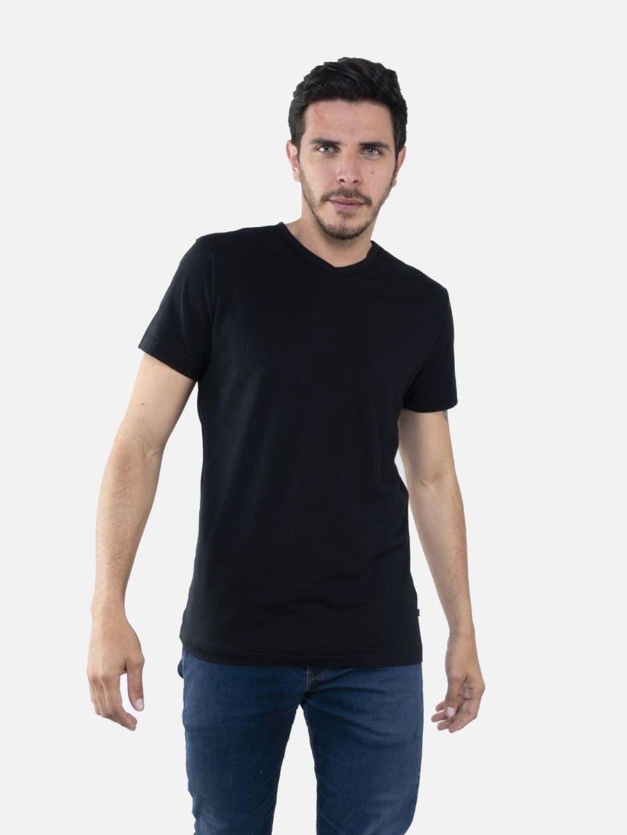 PINTO Camiseta Basica Slim Cuello V | Camisetas