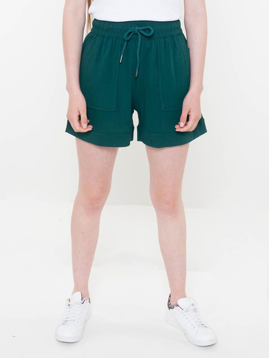 PINTO Short Lino Corto Verde | Leggings & Shorts