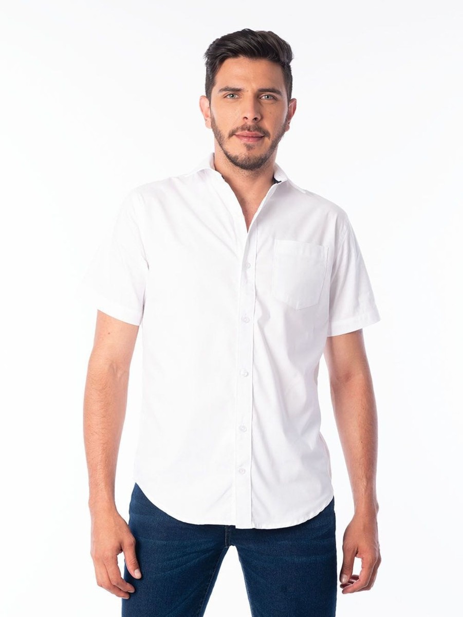 PINTO Camisa Regular Fit Manga Corta Blanco | Camisas