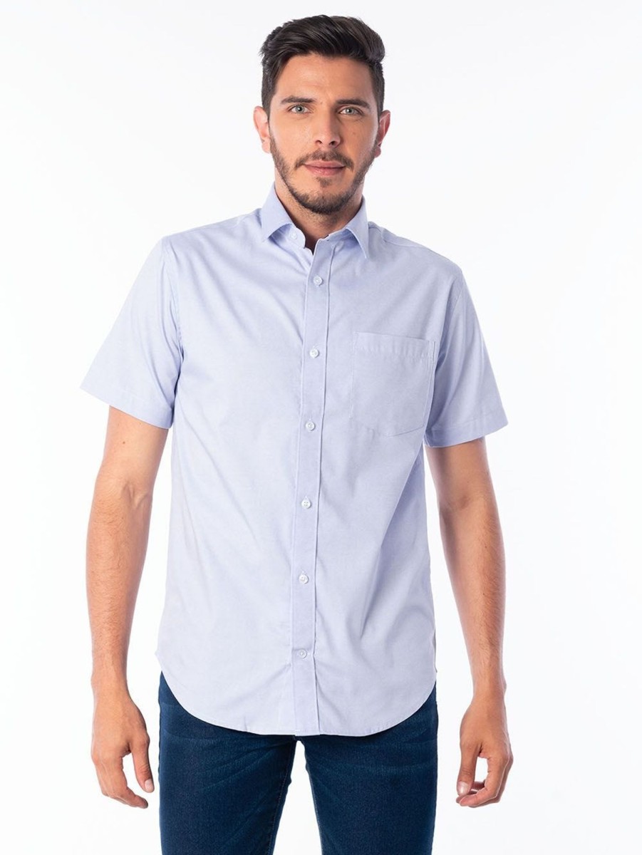 PINTO Camisa Regular Fit Manga Corta Celeste | Camisas