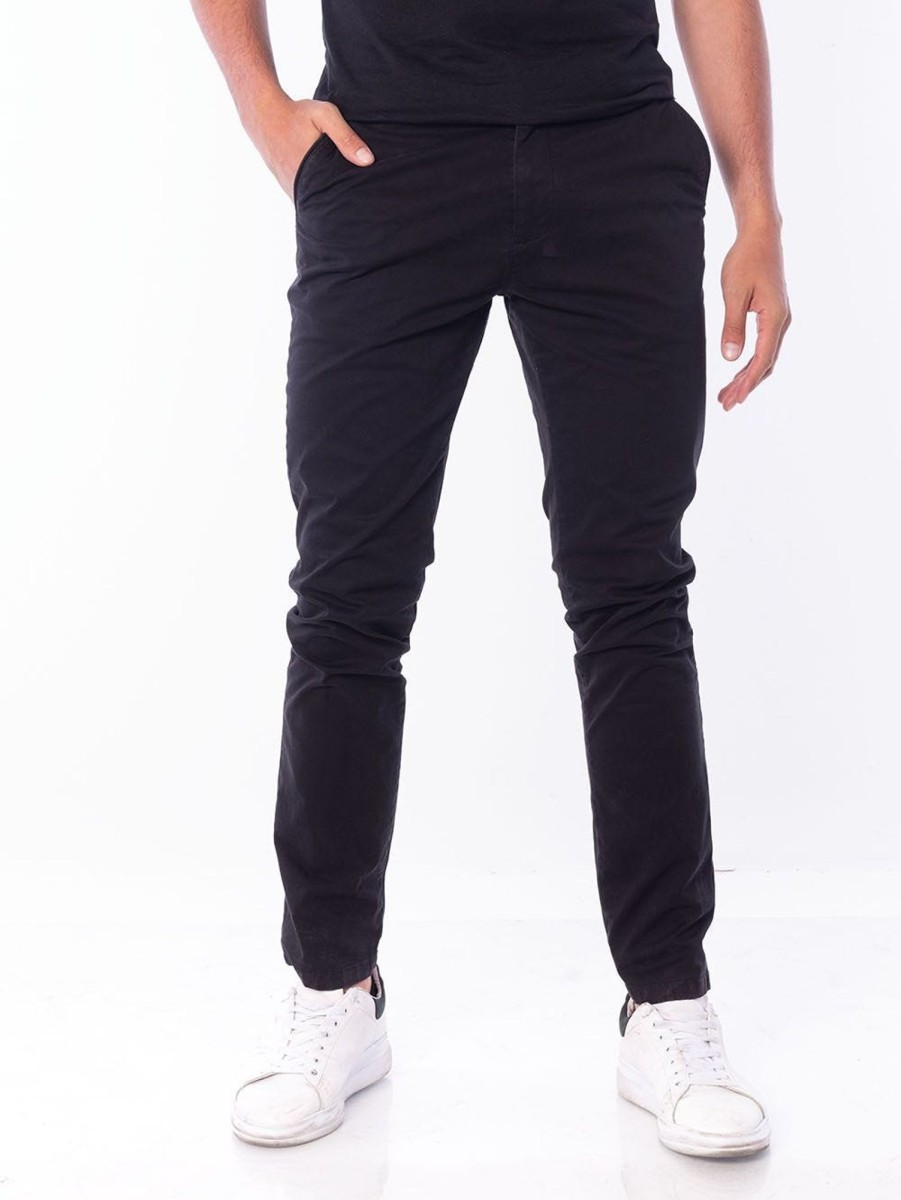 PINTO Pantalon Casual Sulfur Slim Fit Negro | Pantalones & Joggers