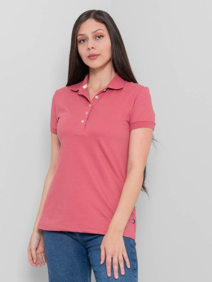 PINTO Polo Slim Con Aberturas En Los Lados Rosado | Polos & Blusas