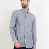 PINTO Camisa Regular Fit Manga Larga Azul | Camisas