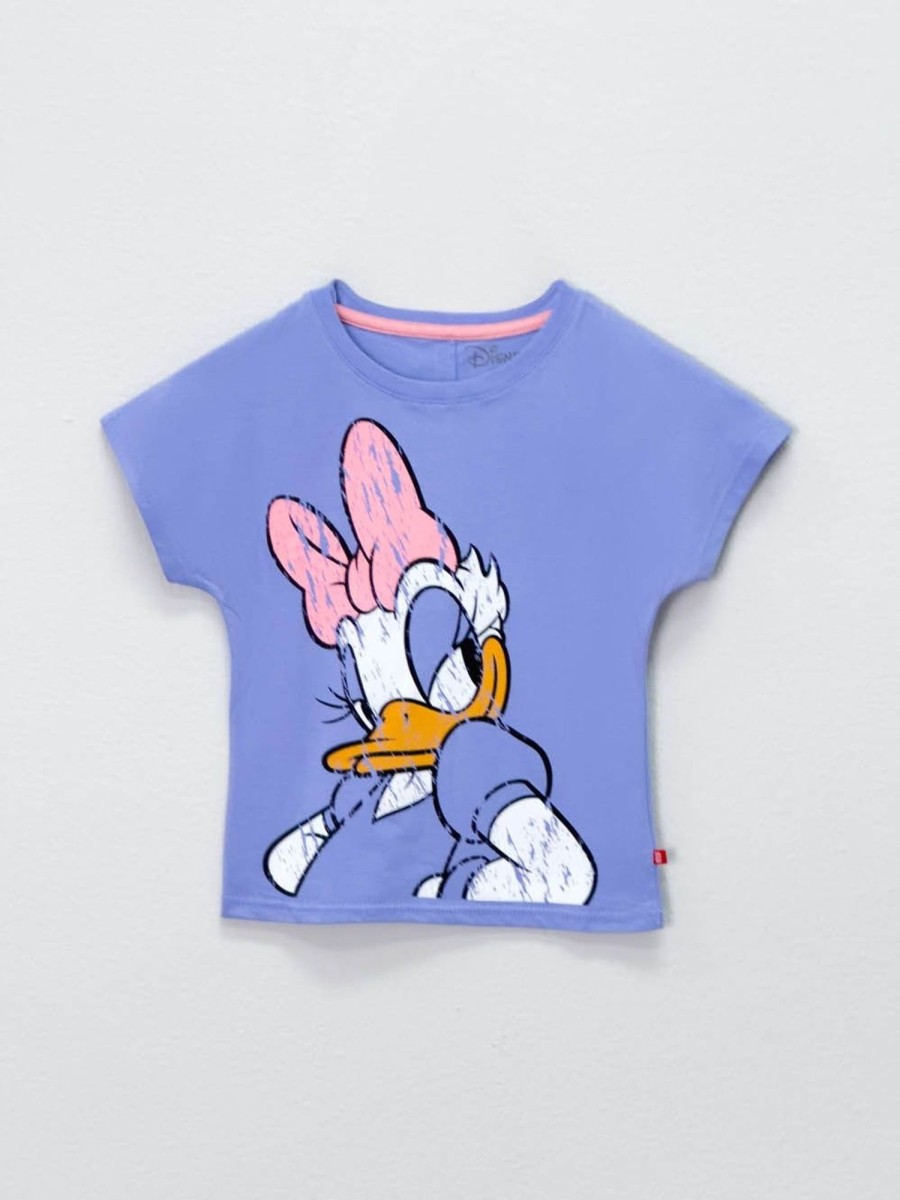 PINTO Camiseta Manga Incluida Estampada Disney Lila Daysi | Camisetas