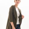 PINTO Cardi Waffle 3/4 Verde | Sueteres & Chaquetas