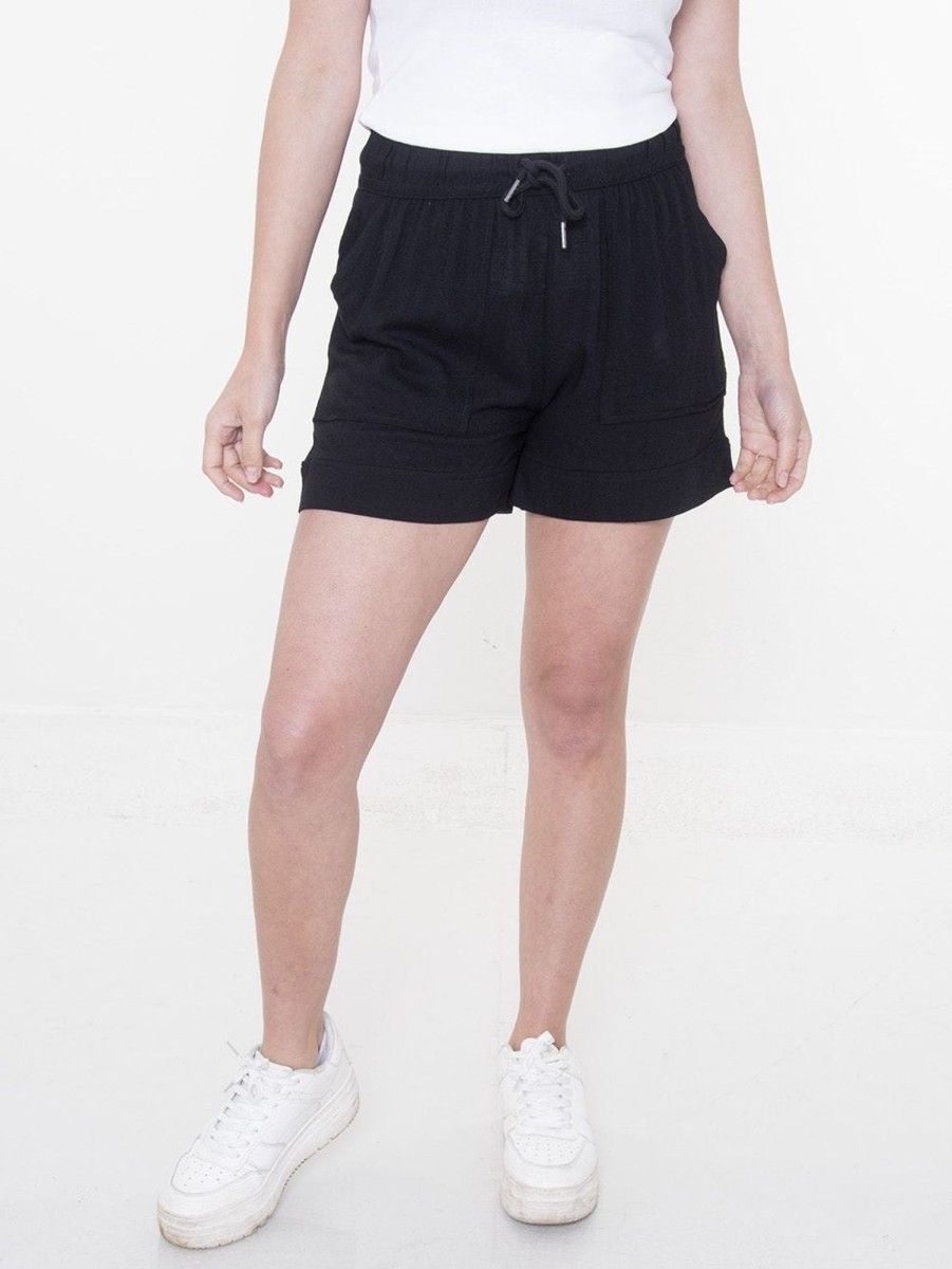 PINTO Short Lino Corto Negro | Leggings & Shorts